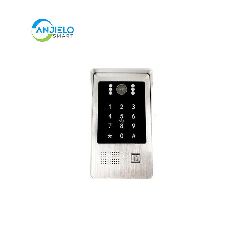 Anjielo Smart Home Video Door Phone IP Door Bell 1.0 MP with POEVideo Intercom Systems High Resolution Outside Doorbell Call Panel IP65 Waterproof Support Password+Swipe