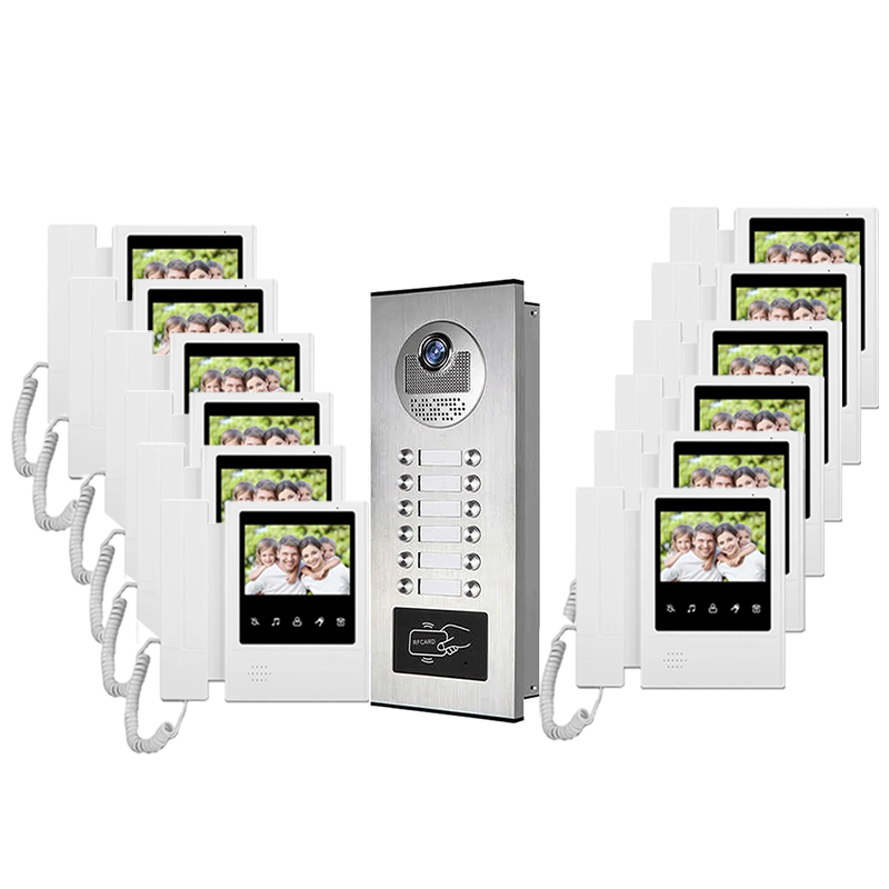 Anjielo Smart Home Indoor and Outdoor Building Video Intercom System with Remote Monitoring Features