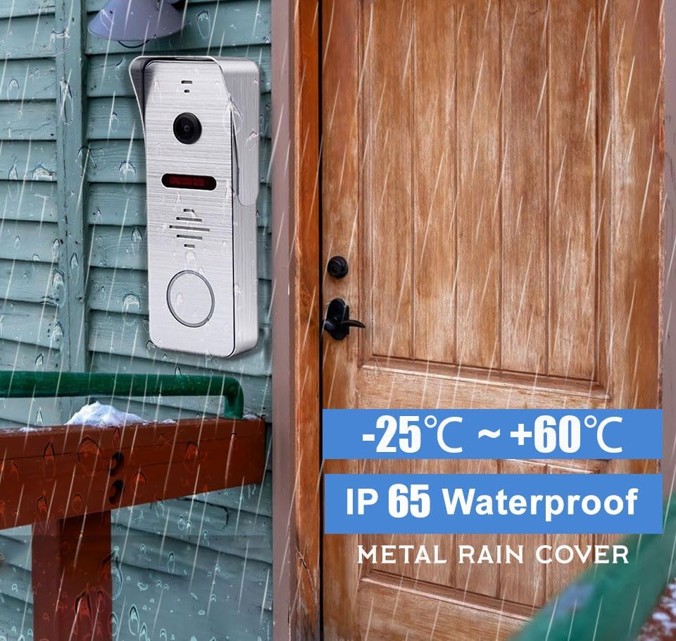 Anjielo Smart Home Video Doorbell Home Intercom with 1080P Video Entry Doorphone Door Camera,10 Inch Touch WiFi Monitor System(Wired),TUYA WiFi Smart Home Video Intercom Door Phone Kits for Villa Apartment