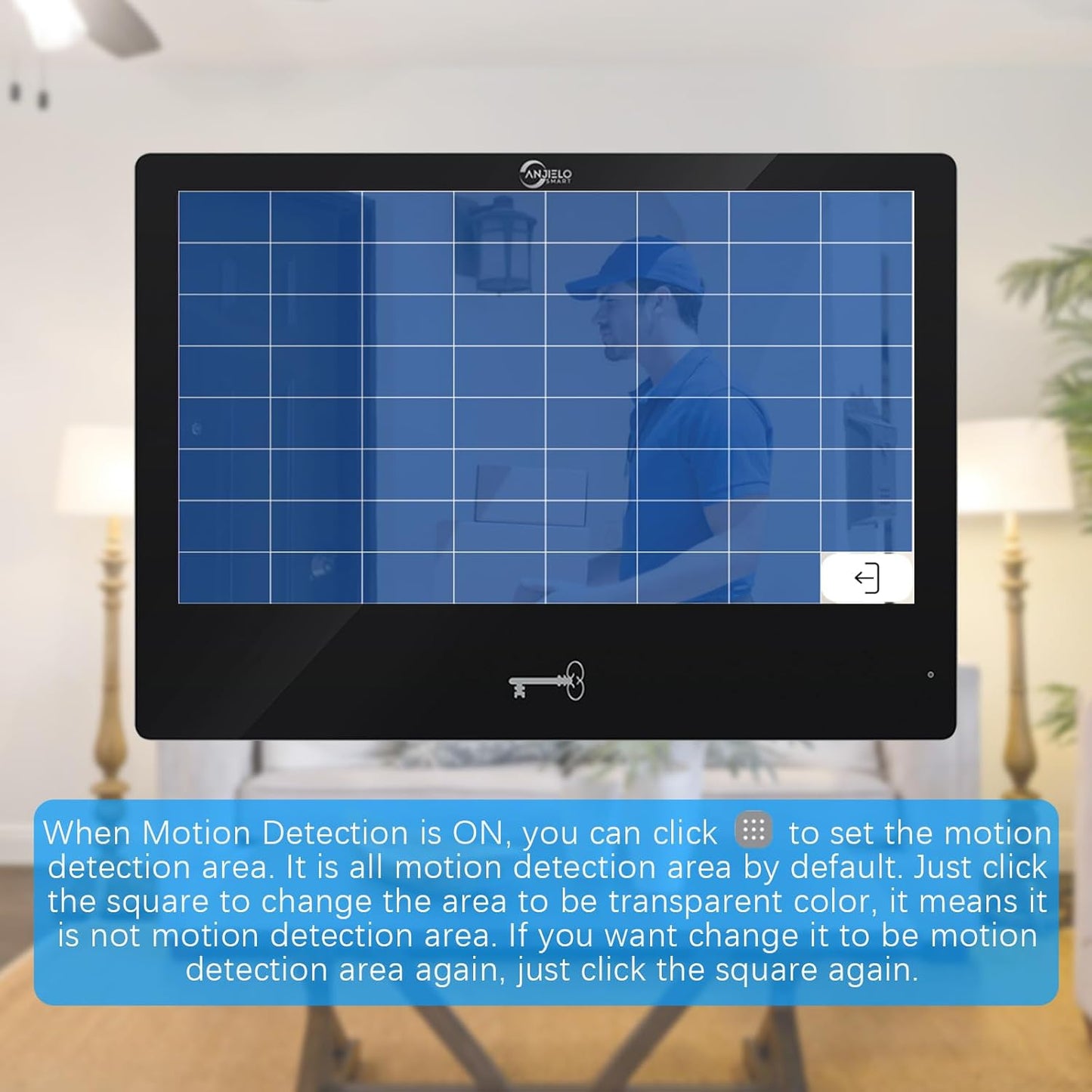 Anjielo WiFi Video Door Phone Apartment Intercom System Wired Touch Screen Monitor with 1080P HD Doorbell Camera,Supporting 5 in 1 Unlcking,Motion Detecting Tuya for Home Villa
