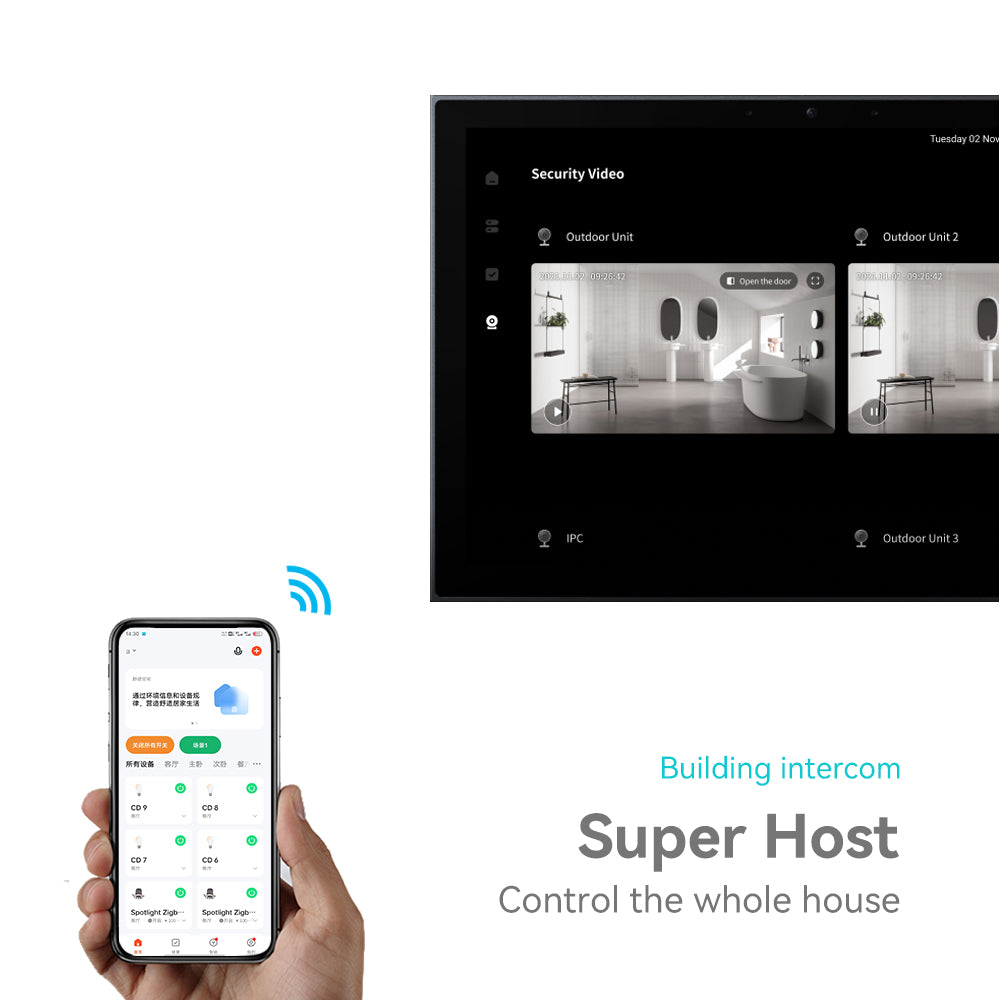 Anjielo New product 10.1" In-Wall Tuya Smart Control: Alexa Voice & Zigbee Hub