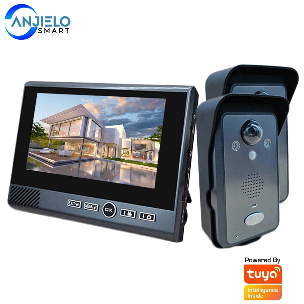 Anjielo Smart Tuya 7 Inch Wifi halow Tuya Wireless Video Intercom with Motion Detection & Long Standby Time