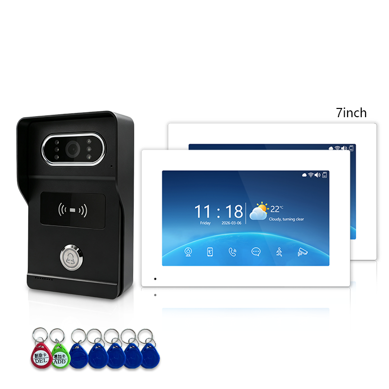 Smart 4-Wire Video Intercom Doorbell 2-Way Audio Night Vision Motion Alert & Digital Photo Frame& Home Intercom