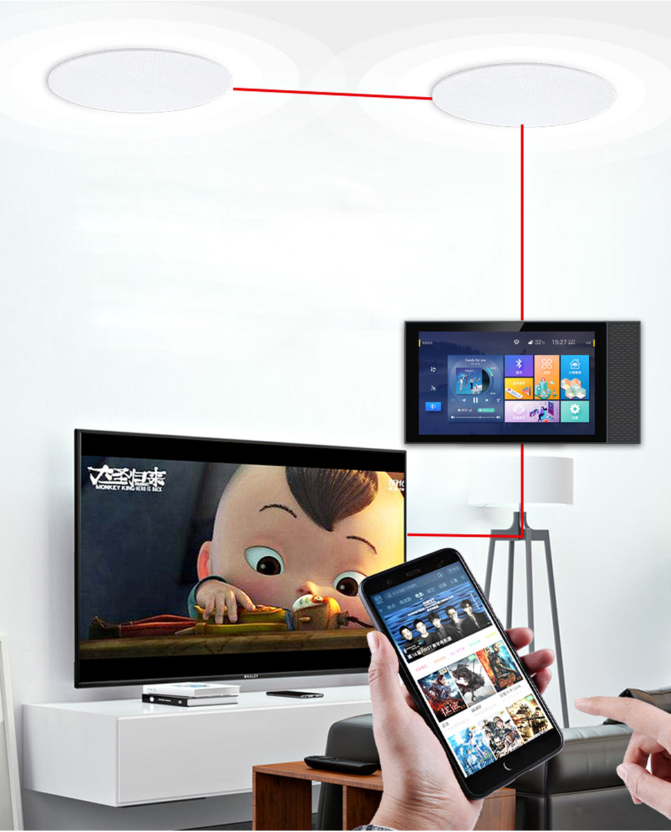 Anjielo Smart Home High Definition Anjielo Intelligent 6.8 Inch Control Panel for Home Automation with Scene Linking Features