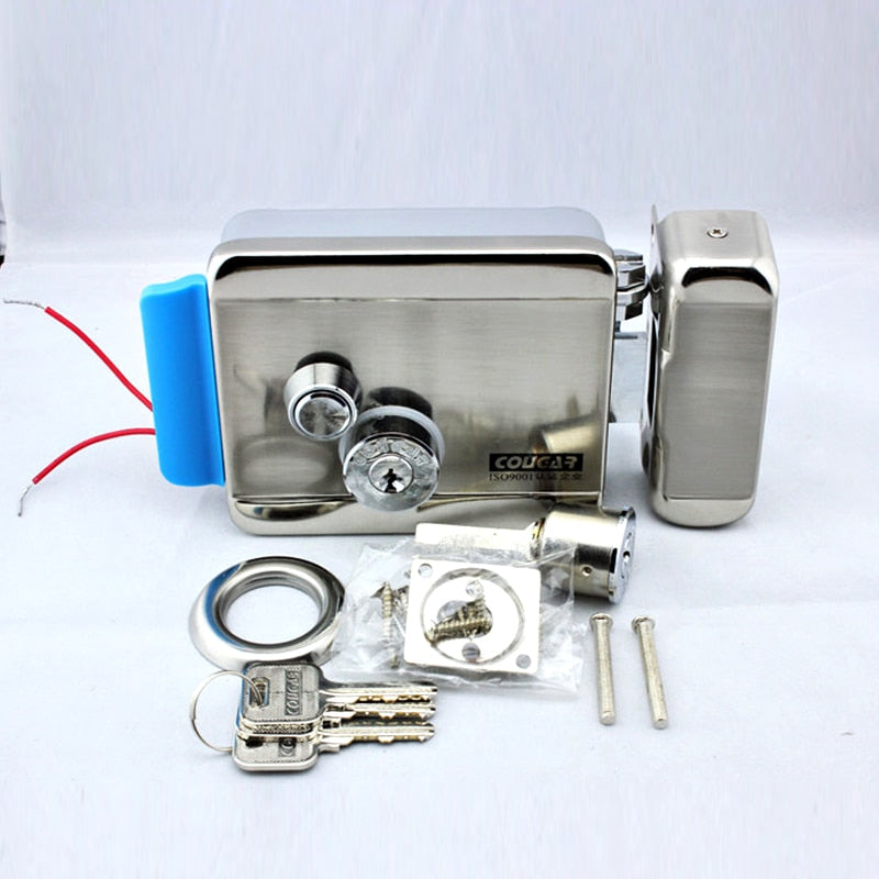 Anjielo Smart Door Lock Stainless Steel Electronic Control Lock Electric Gate Door Lock support Video Doorphone Intercom System