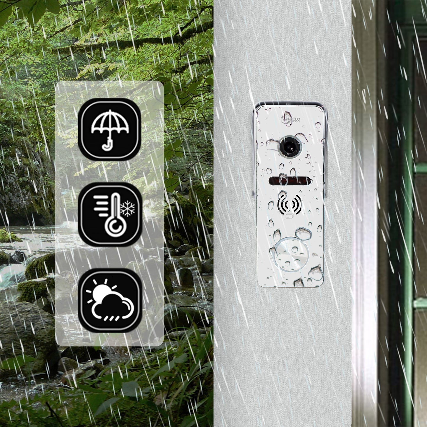 Anjielo Smart Home Tuya 7 inch Monitor VideoDoorbell Intercom System Access Control Camera Smart security device Apartment IC Card Unlocking