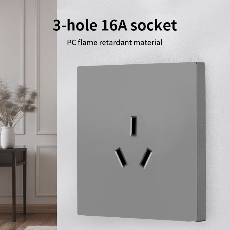 Anjielo Smart Home 3-hole Socket 16A Zero Live Wire PC Flame Retardant Material Wireless Connection ZigBee 3.0 Socket