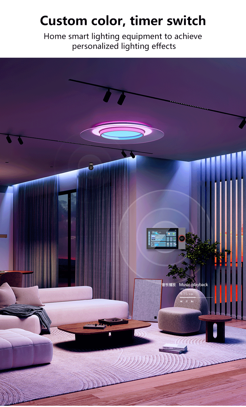 Anjielo Smart Home 10 Inch Wi-Fi & Zigbee Compatible Smart Home Touchscreen Control Panel with Integrated Amplifier and Remote Support ,Support 6 Languages and Google Alexa