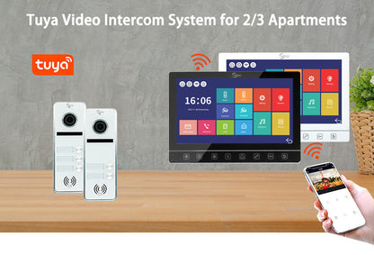 Anjielo Smart Home 7-Inch Smart Touchscreen Video Door Phone with 1080P HD Camera & Night Vision - 2-Door Intercom System for Homes, Villas and Apartments