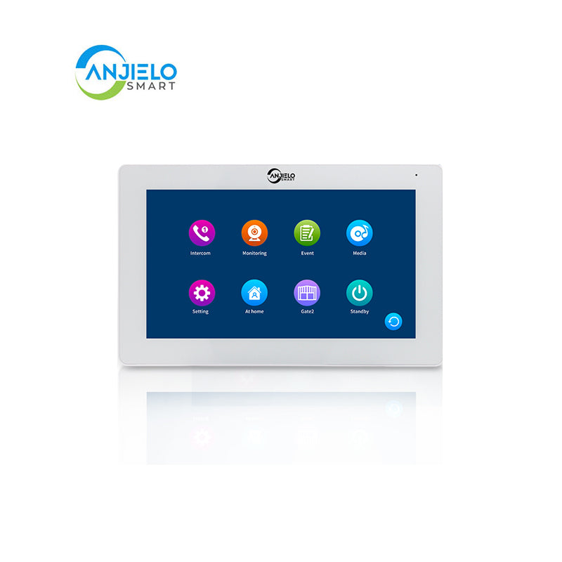 Anjielo Smart Home 2-Wire 1080P Full HD Video Intercom System - 7 Inch Screen with Night Vision for Apartment Security
