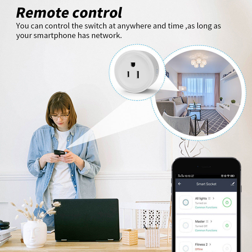 ANJIELO smart home Wi-Fi Smart Plug Voice & Phone Control Your Devices Anywhere TUYA app