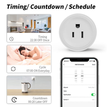 ANJIELO smart home Wi-Fi Smart Plug Voice & Phone Control Your Devices Anywhere TUYA app