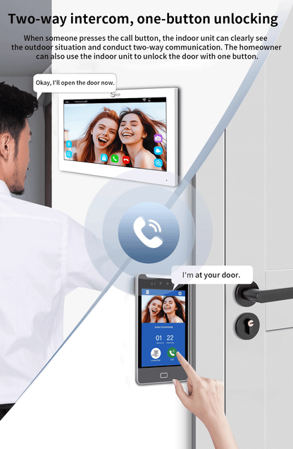 2025New Anjielo Tuya Smart  AI facial recognition building IP video intercom system 5-in-1 Unlock and Connect Multiple Monitors Integrated Solution