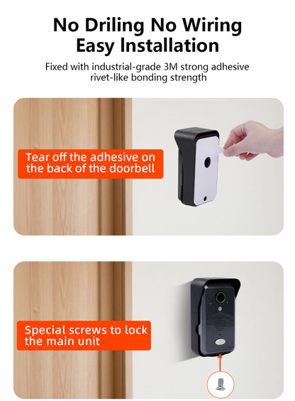 Anjielo AHD 7-inch touchscreen Smart Wireless Doorbell with Video Intercom doorbell tuya app