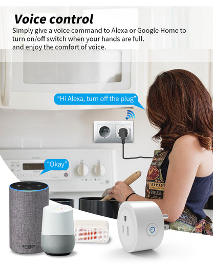 ANJIELO smart home Wi-Fi Smart Plug Voice & Phone Control Your Devices Anywhere TUYA app