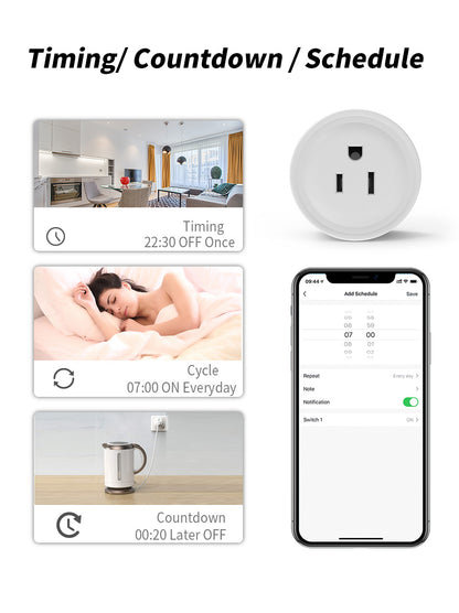 ANJIELO smart home Wi-Fi Smart Plug Voice & Phone Control Your Devices Anywhere TUYA app