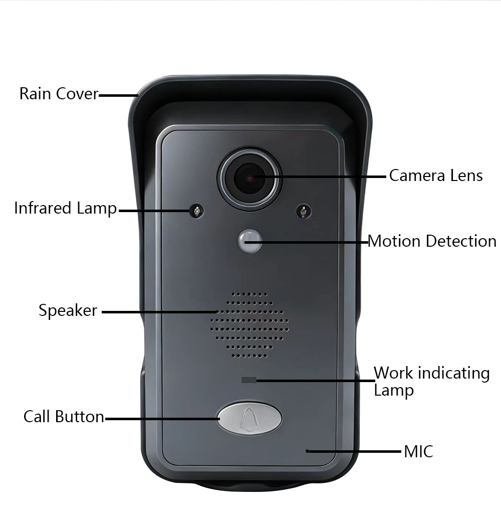 Anjielo AHD 7-inch touchscreen Smart Wireless Doorbell with Video Intercom doorbell tuya app