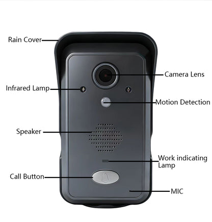 Anjielo AHD 7-inch touchscreen Smart Wireless Doorbell with Video Intercom doorbell tuya app