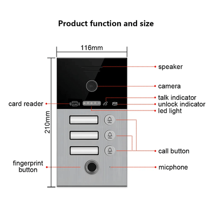 Anjielo Smart Home Doorbell 2 Wired 1080P Full HD Smart Video Doorbell - Door Camera with Wide Angle, Night Vision, 2-Way Audio, IP65 Weatherproof