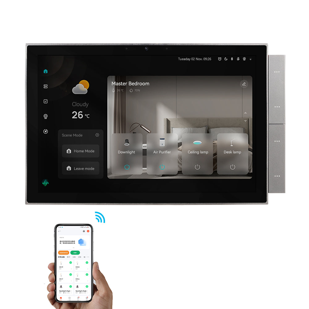 Anjielo New product 10.1" In-Wall Tuya Smart Control: Alexa Voice & Zigbee Hub