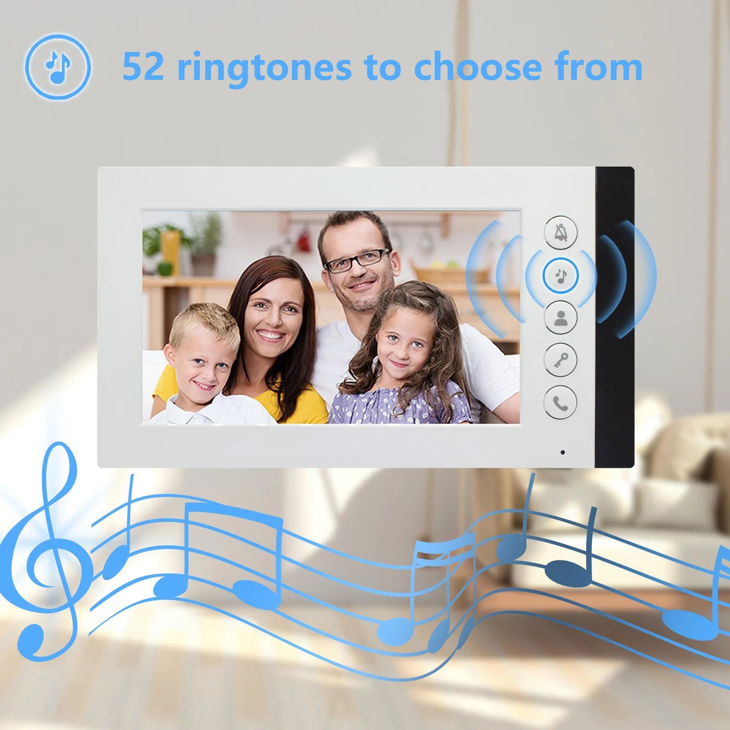 Anjielo Smart Home Wired Video Multi-family Apartment Intercom System,2/3/4/6/8/10/12 Units 7 inch Monitor Video Door Phone Kit,Indoor Outdoor Video Doorbell, ID Card Unlock, 2 Way Audio for Home and Villa
