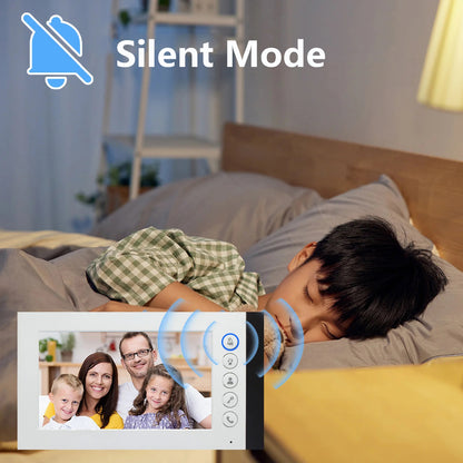 Anjielo Smart Home Wired Video Multi-family Apartment Intercom System,2/3/4/6/8/10/12 Units 7 inch Monitor Video Door Phone Kit,Indoor Outdoor Video Doorbell, ID Card Unlock, 2 Way Audio for Home and Villa