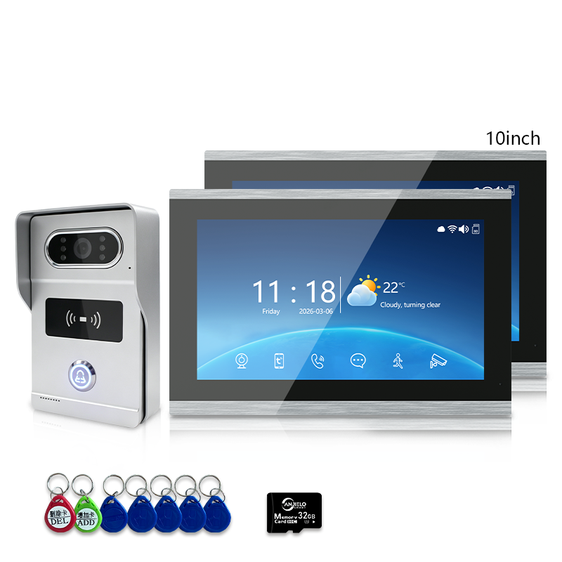 Smart 4-Wire Video Intercom Doorbell 2-Way Audio Night Vision Motion Alert & Digital Photo Frame& Home Intercom