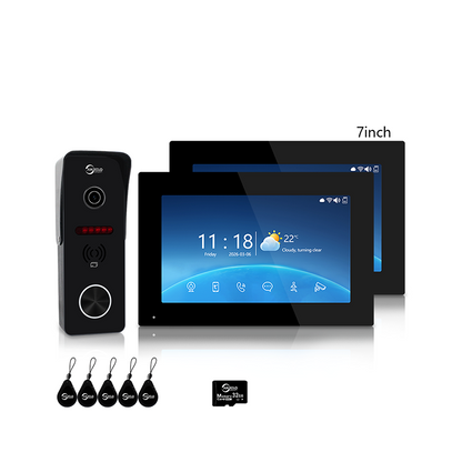 ANJIELO SMART 4-Wire Video Intercom: IP65 waterproof + infrared night vision + motion detection alerts + Tuya remote unlock + digital photo frame/background music – one device for whole-home security and smart living.