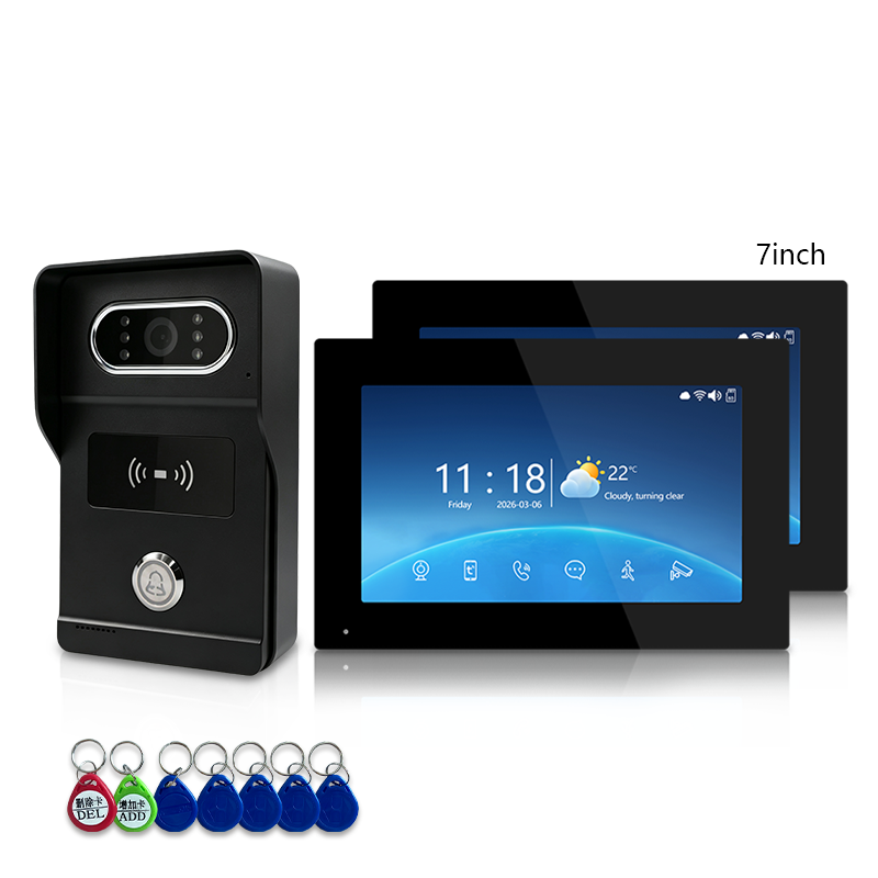 Smart 4-Wire Video Intercom Doorbell 2-Way Audio Night Vision Motion Alert & Digital Photo Frame& Home Intercom
