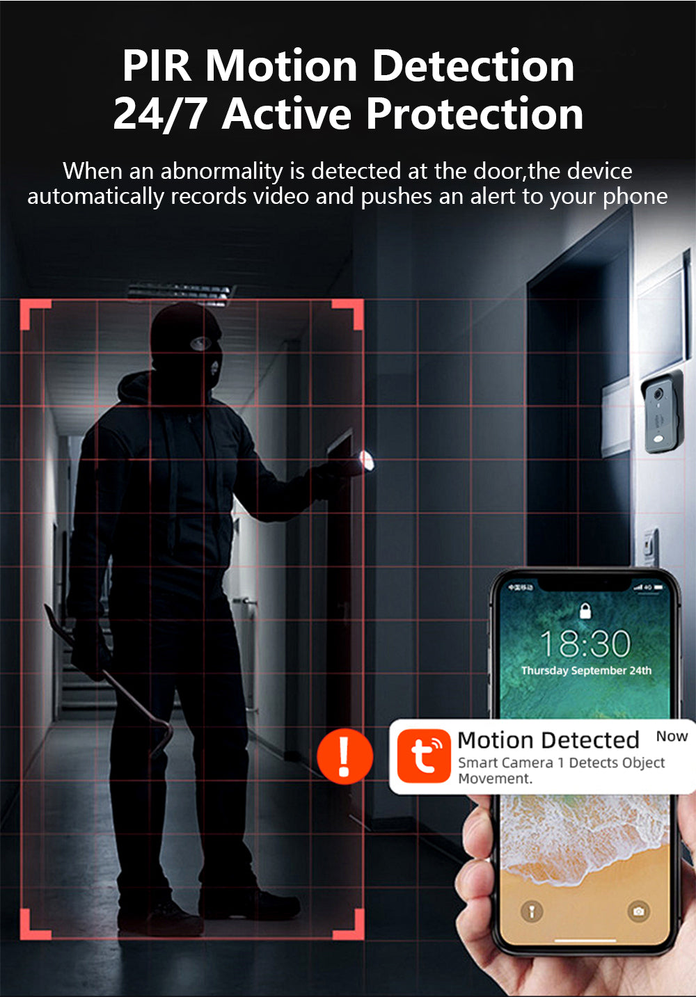 Anjielo AHD 7-inch touchscreen Smart Wireless Doorbell with Video Intercom doorbell tuya app