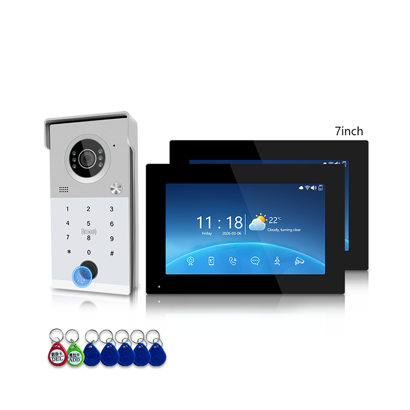 ANJIELO 4-Wire Fully Digital Video Intercom System: Clear Night Vision, Multi-Unit Intercom, Tuya Smart Ecosystem