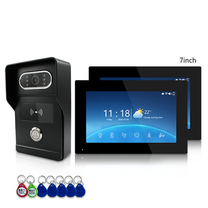 Anjielo Smart 4-Wire Video Intercom Doorbell System 2-Way Audio Night Vision Motion Alert & Digital Photo Frame& Home Intercom