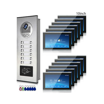 ANJIELO SMART 1-to-12 – Independent Intercom, No Interference | 4-Wire Video Intercom: 1080P Night Vision, 3-Way Unlock, Digital Photo Frame