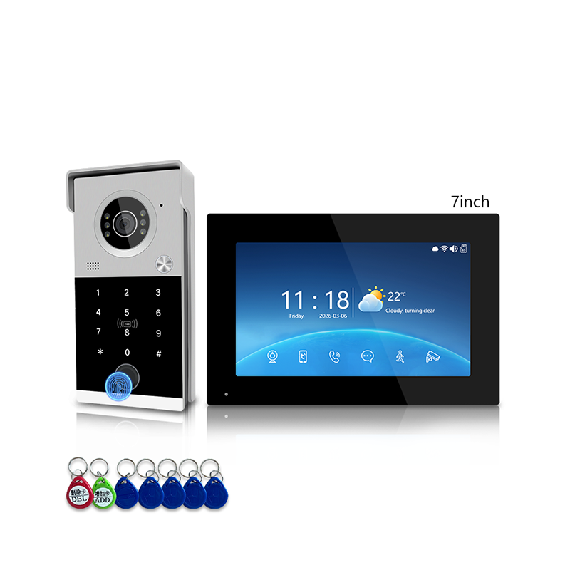ANJIELO 4-Wire Fully Digital Video Intercom System: Clear Night Vision, Multi-Unit Intercom, Tuya Smart Ecosystem