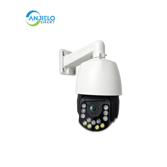 Outdoor 5MP 30X Zoom PTZ Security Camera with Wiper, PoE IP Speed Dome Camera 360° Auto Human Tracking Two-Way Audio