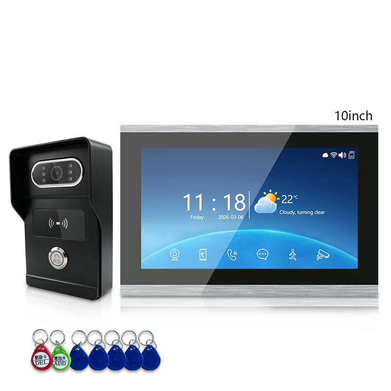 Anjielo Smart 4-Wire Video Intercom Doorbell System 2-Way Audio Night Vision Motion Alert & Digital Photo Frame& Home Intercom