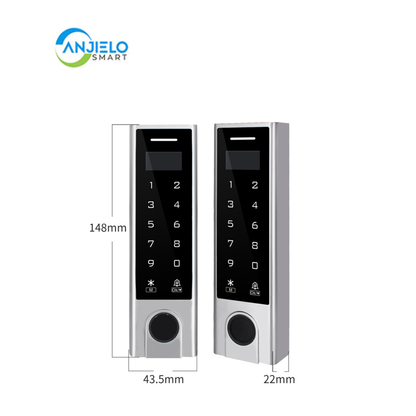 Tuya WiFi Fingerprint Access Control, IP66 Waterproof Metal Keypad Door Lock, OLED Display, RFID EM/Mifare Card + Password + App Remote Unlock, Anti-Vandal Outdoor Access Controller