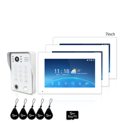Tuya Smart 4-Wire Video Intercom System with 5-in-1 Unlock, Digital Photo Frame & Background Music, WiFi Doorbell Camera