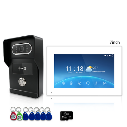 Anjielo Smart 4-Wire Video Intercom Doorbell System 2-Way Audio Night Vision Motion Alert & Digital Photo Frame& Home Intercom