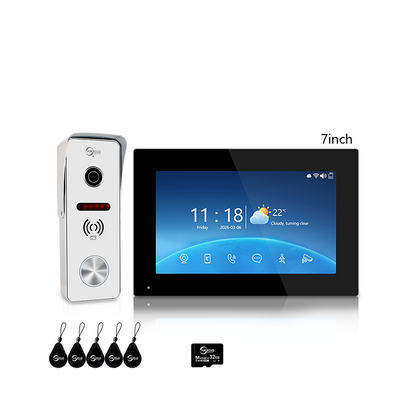 ANJIELO SMART 4-Wire Video Intercom: IP65 waterproof + infrared night vision + motion detection alerts + Tuya remote unlock + digital photo frame/background music – one device for whole-home security and smart living.