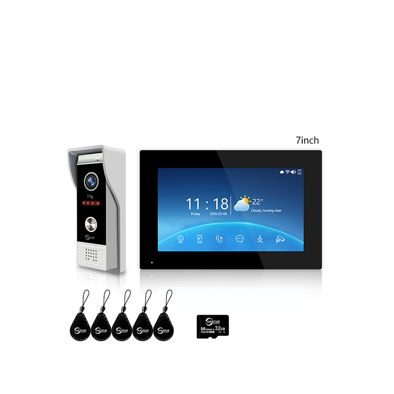Anjielo 1080P WiFi Smart Video Intercom | Tuya App, 3-in-1 Functions, Remote Unlock & Motion Detection for Home & Apartment
