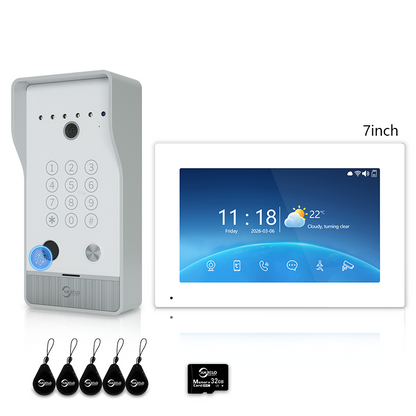 Anjielo 7/10 Inch 4-Line Video Intercom System Five-in-One Unlocking Tuya APP Remote Control