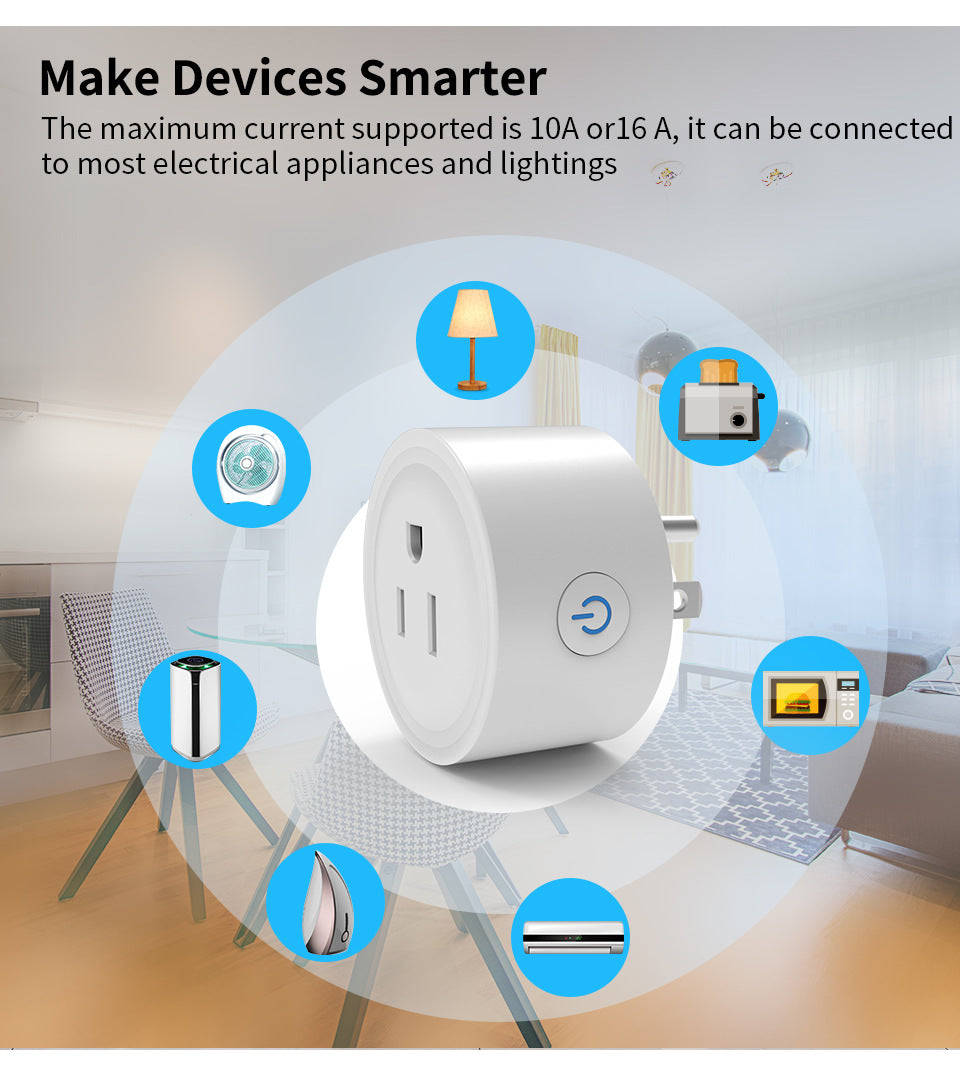 ANJIELO smart home Wi-Fi Smart Plug Voice & Phone Control Your Devices Anywhere TUYA app