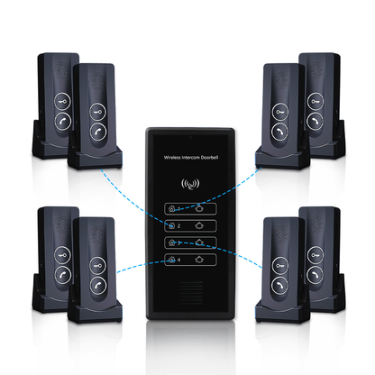 Anjielo Smart Home Wireless Video Intercom System for Building Wireless Unlocking Up to 500 Meters Strong Penetration Supports Multiple Users