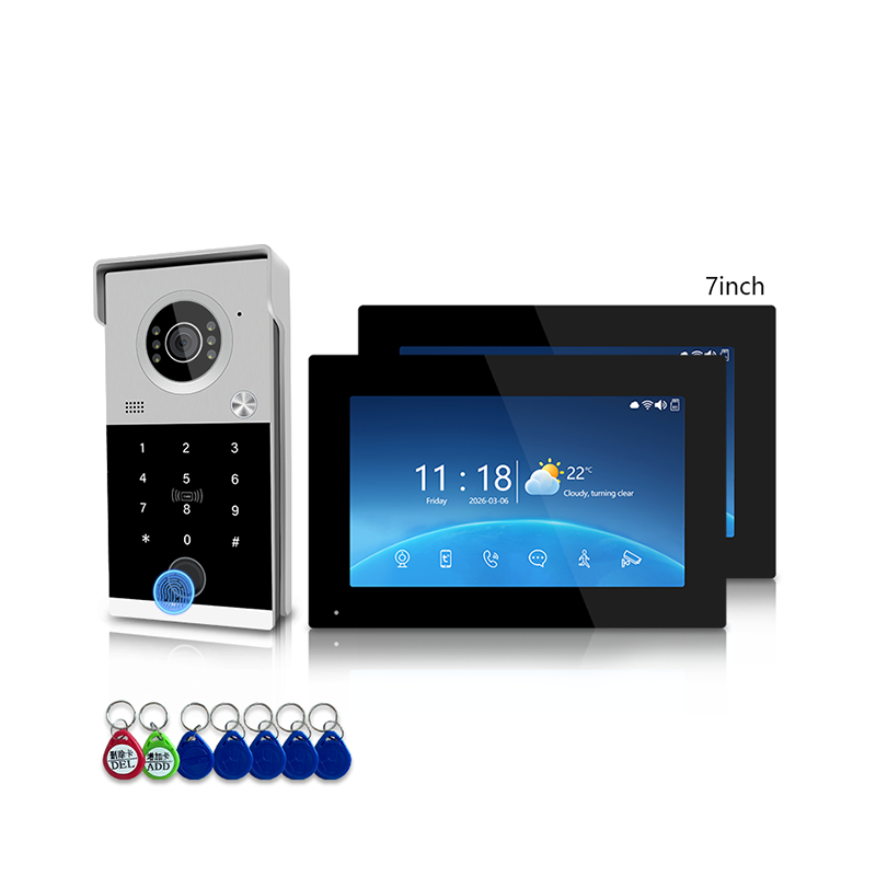 ANJIELO 4-Wire Fully Digital Video Intercom System: Clear Night Vision, Multi-Unit Intercom, Tuya Smart Ecosystem