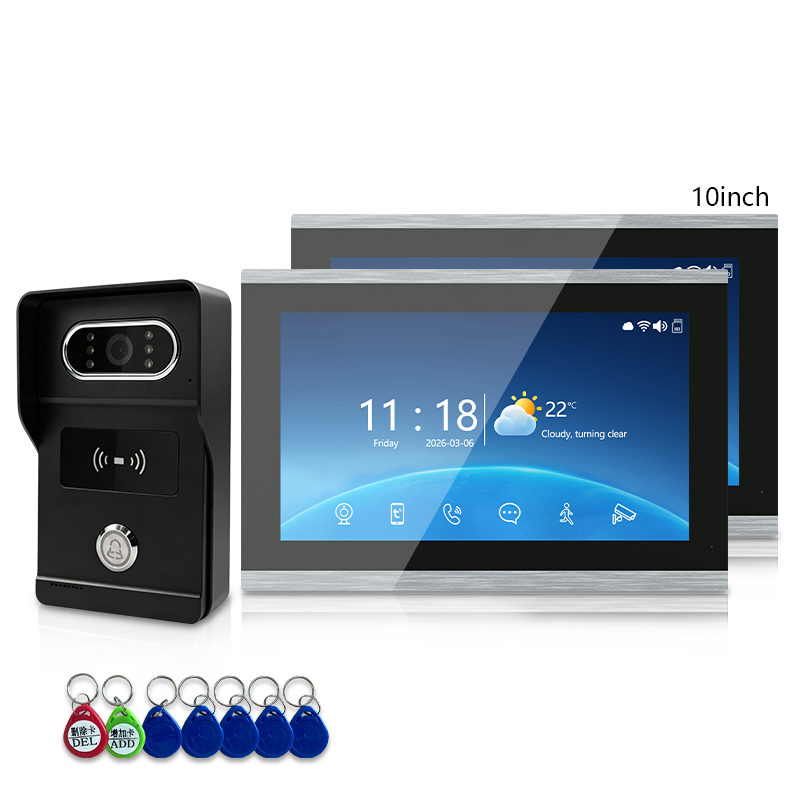 Smart 4-Wire Video Intercom Doorbell 2-Way Audio Night Vision Motion Alert & Digital Photo Frame& Home Intercom