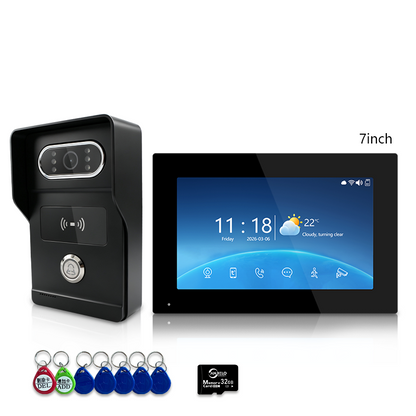 Anjielo Smart 4-Wire Video Intercom Doorbell System 2-Way Audio Night Vision Motion Alert & Digital Photo Frame& Home Intercom
