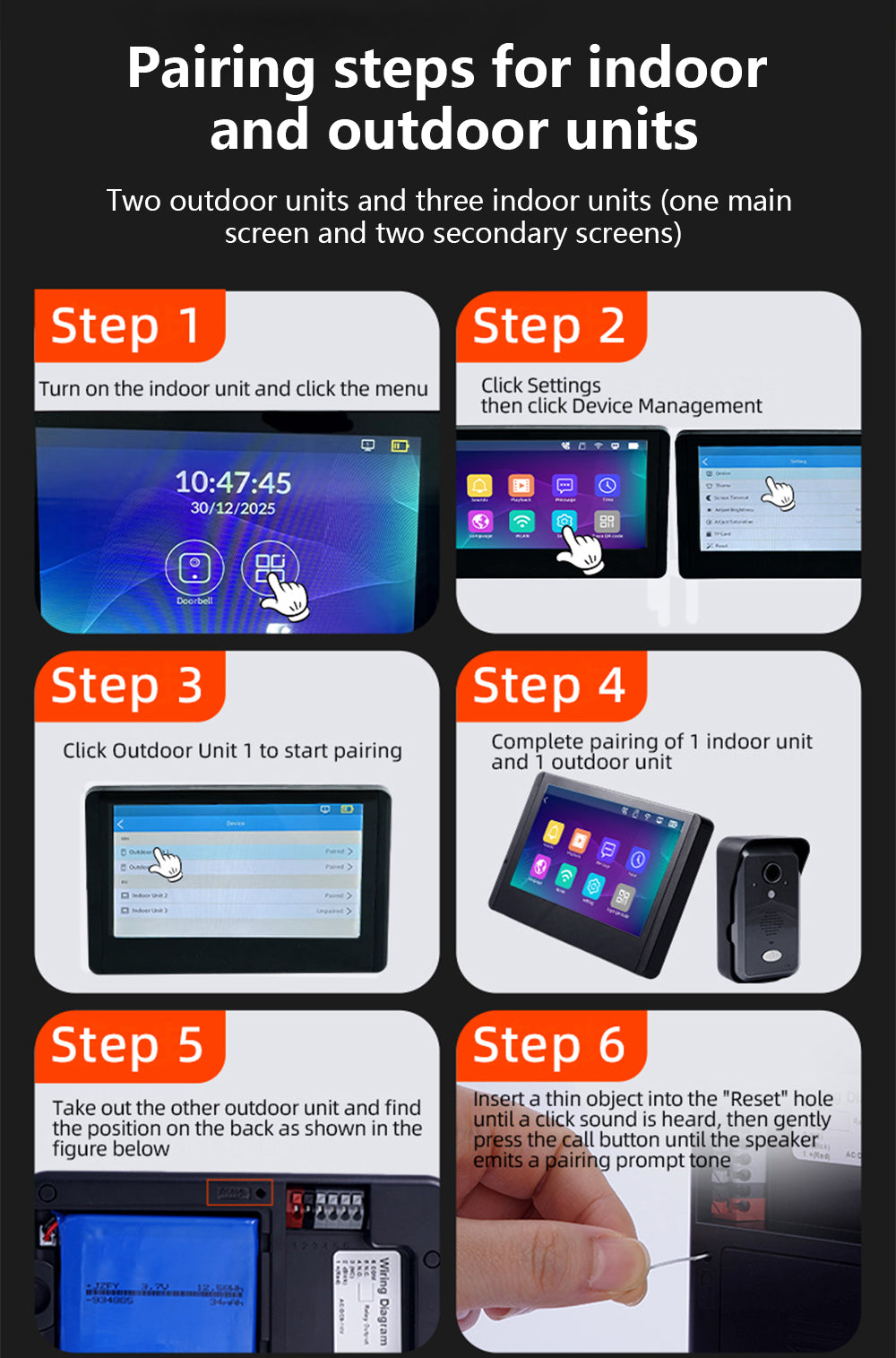 Anjielo AHD 7-inch touchscreen Smart Wireless Doorbell with Video Intercom doorbell tuya app