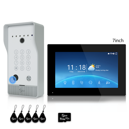 Anjielo 7/10 Inch 4-Line Video Intercom System Five-in-One Unlocking Tuya APP Remote Control