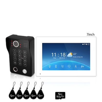 Tuya Smart 4-Wire Video Intercom System with 5-in-1 Unlock, Digital Photo Frame & Background Music, WiFi Doorbell Camera
